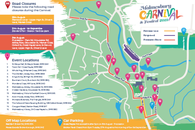Malmesbury Carnival Map 2019